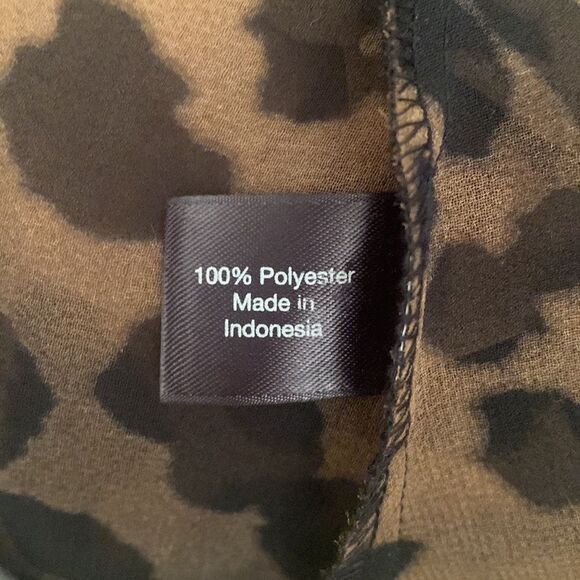 Lane Bryant Leopard Ombre Plus Size 18/20 Sheer Blouse Button Up Long Sleeve - Picture 6 of 8